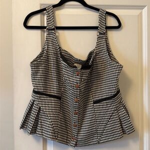 Anthro houndstooth tank top